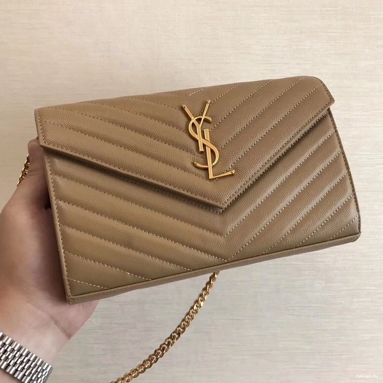 CHAIN MATELASSÉ YSL WALLET CASSANDRE 0809